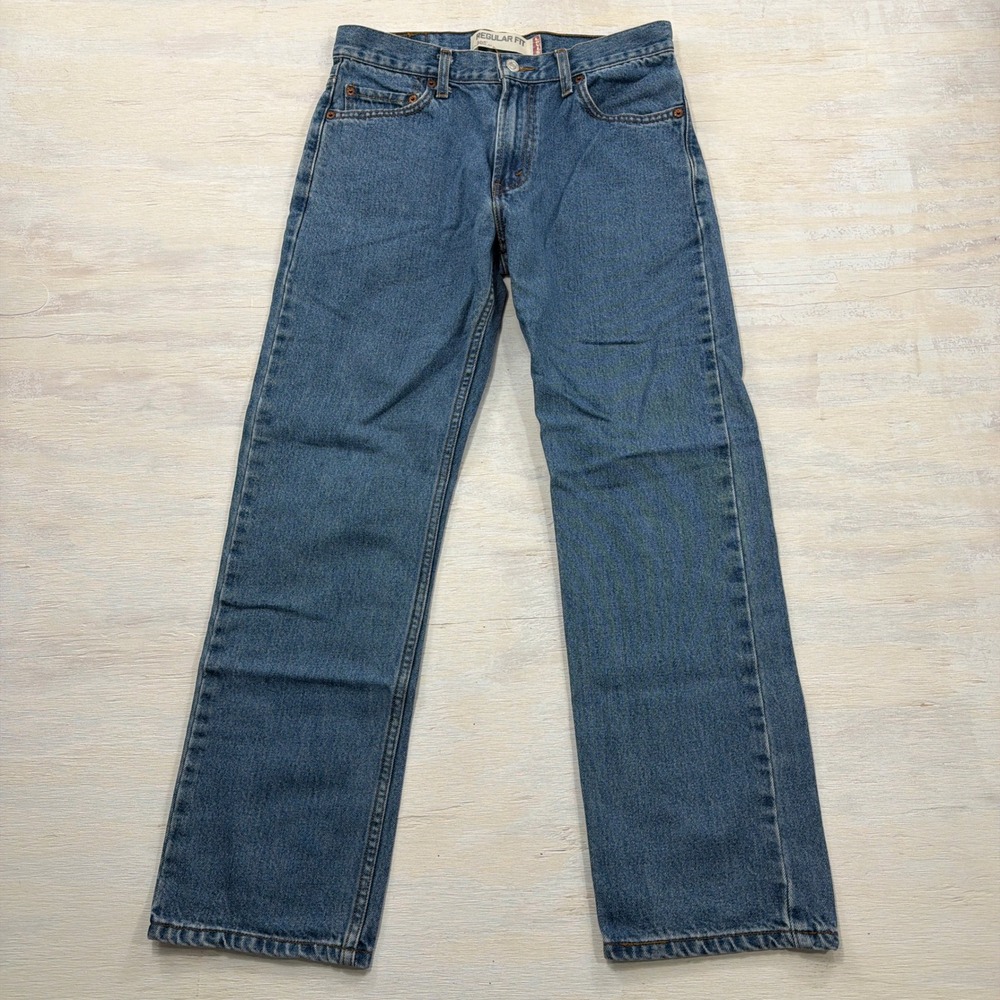 Levi's Jeans 505 Regular Fit W30 L30 Straight Leg Medium Wash Blue Mens
